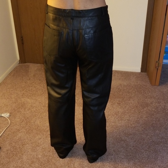 Andrew Marc Pants Marc New York Mens Soft Leather Pants Size 34